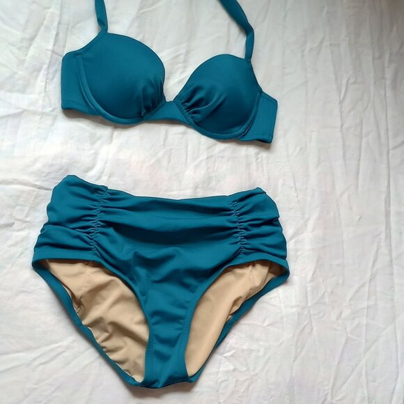 J. Crew XXS Teal Bikini set - Picture 2 of 7